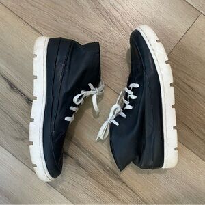 Franco Sarto Black Leather Sneakers